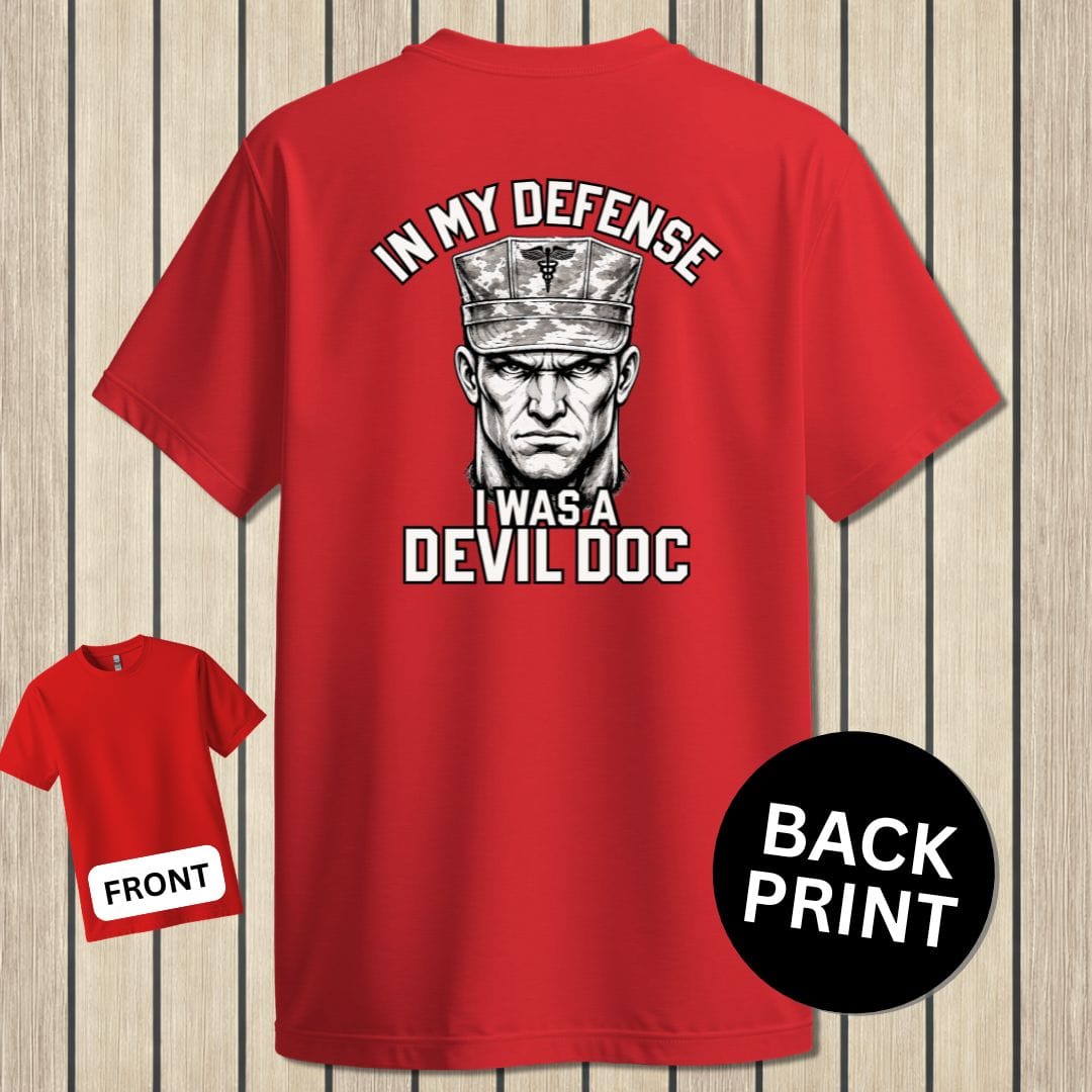 NavyHumor Classic Tee Red / S I Was A Devil Doc