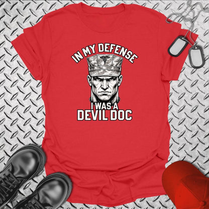NavyHumor Classic Tee Red / S I Was A Devil Doc