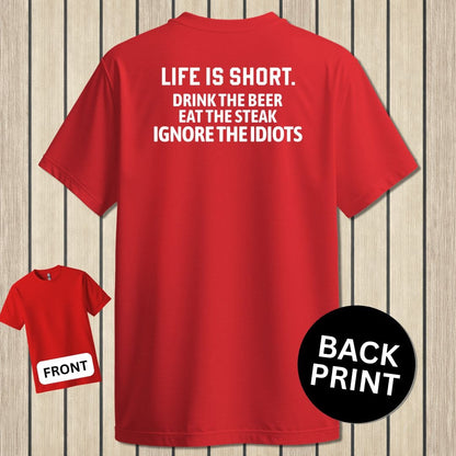 NavyHumor Classic Tee Red / S Life Is Short