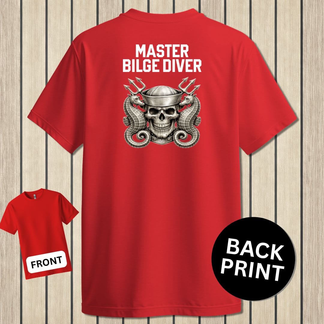 NavyHumor Classic Tee Red / S Master Bilge Diver