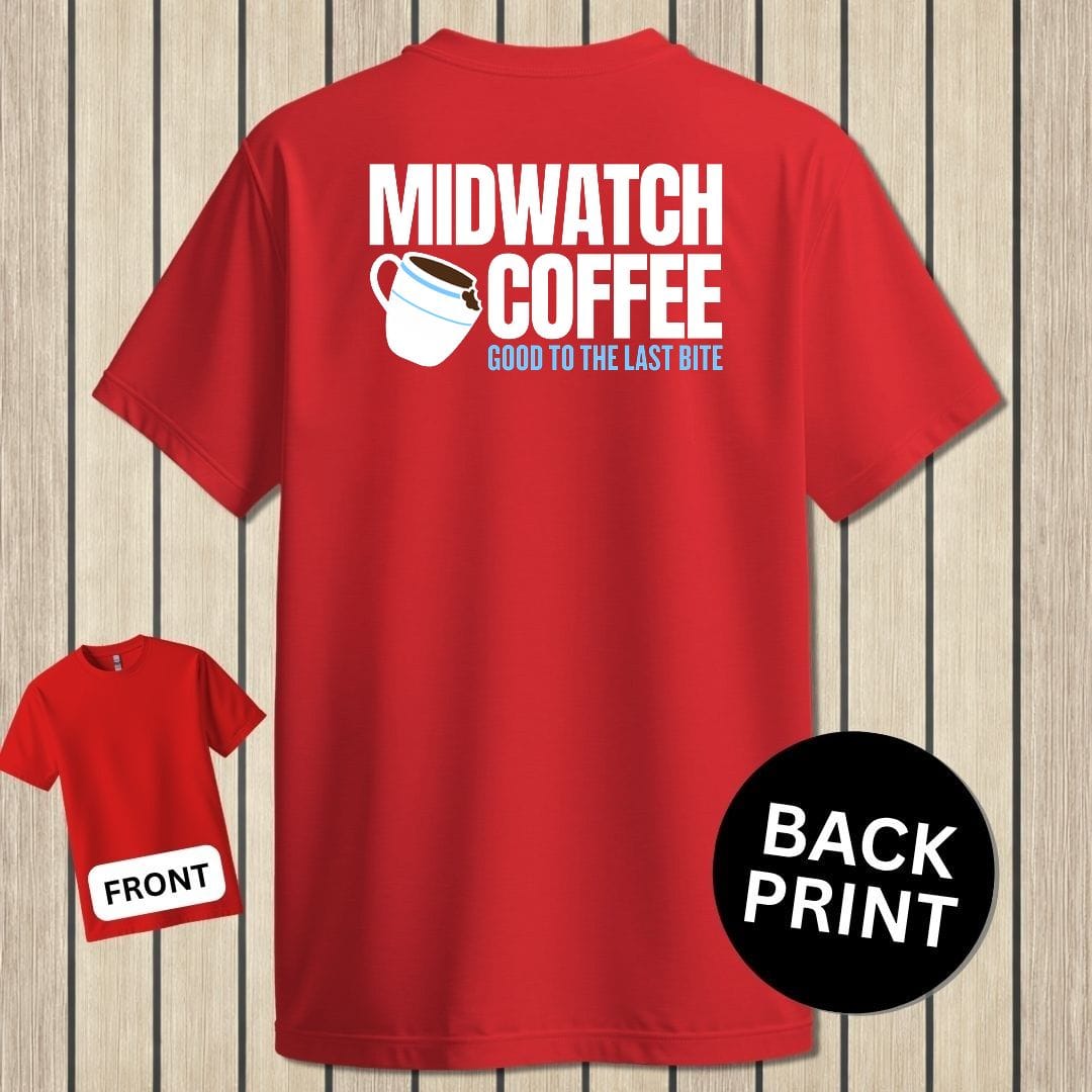 NavyHumor Classic Tee Red / S Midwatch Coffee - Good to the Last Bite