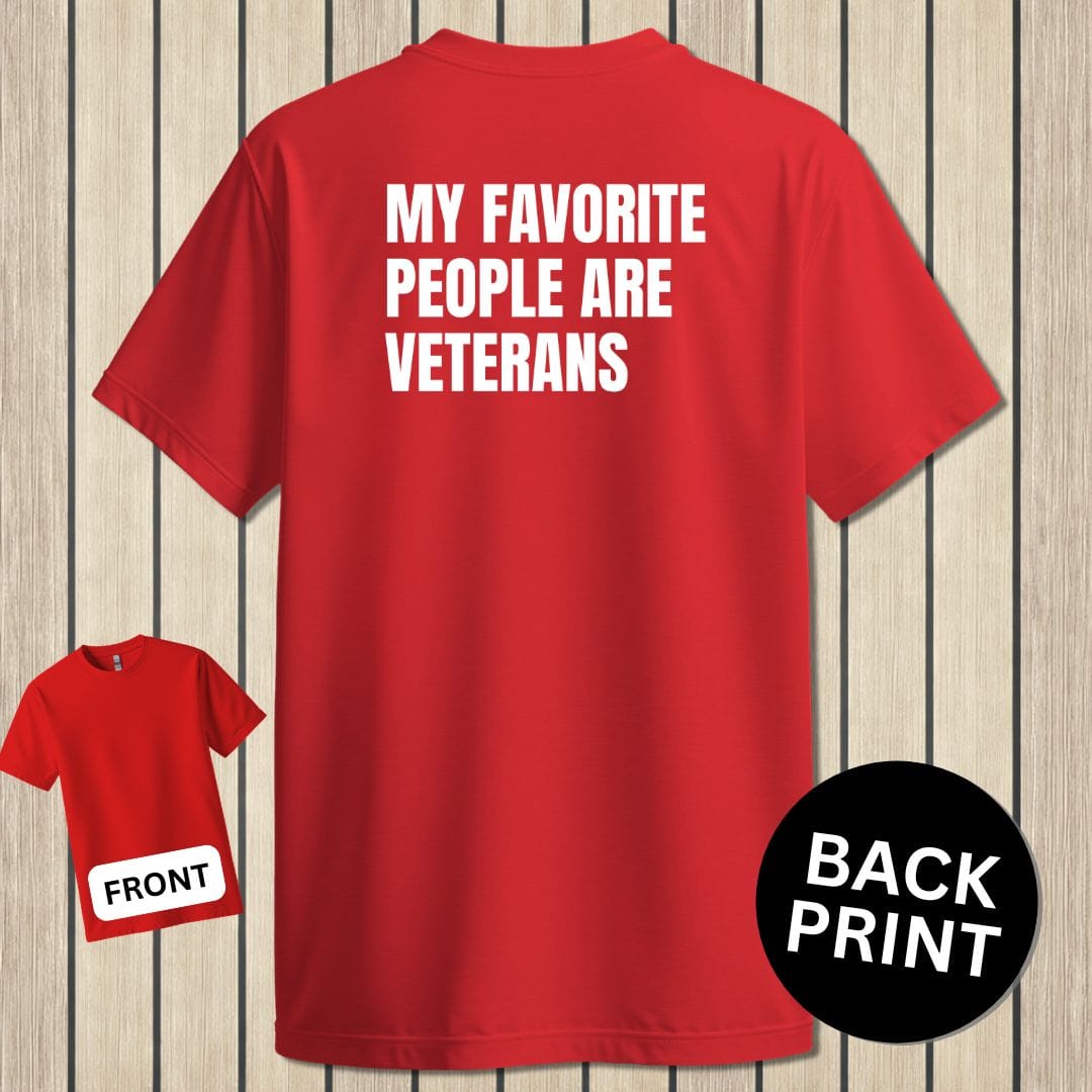 NavyHumor Classic Tee Red / S My Favorite People Are Veterans