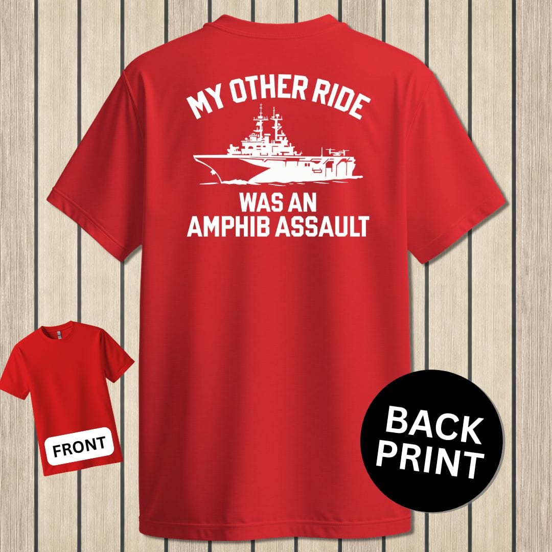 NavyHumor Classic Tee Red / S My Other Ride - Amphib Assault