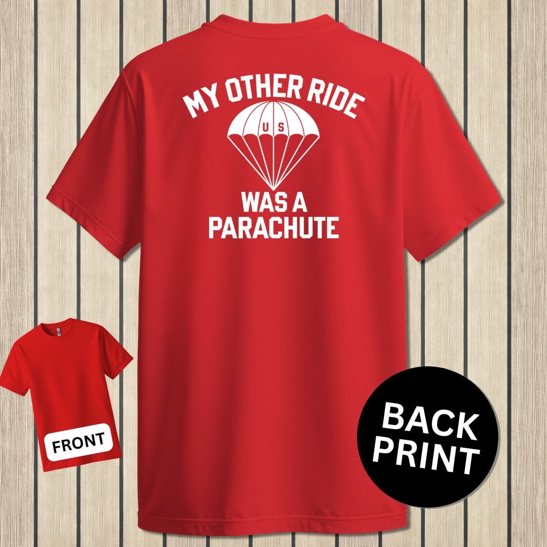 NavyHumor Classic Tee Red / S My Other Ride Was A Parachute
