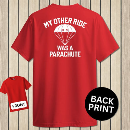 NavyHumor Classic Tee Red / S My Other Ride Was A Parachute
