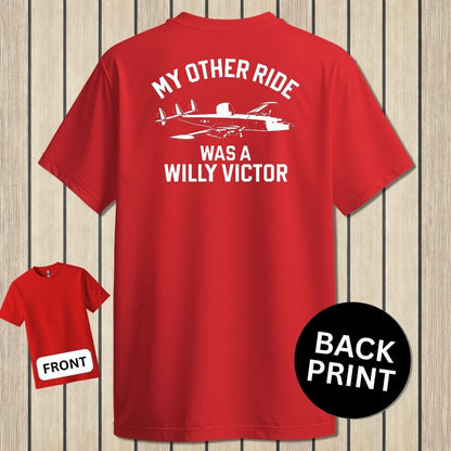 NavyHumor Classic Tee Red / S My Other Ride Was A Willy Victor