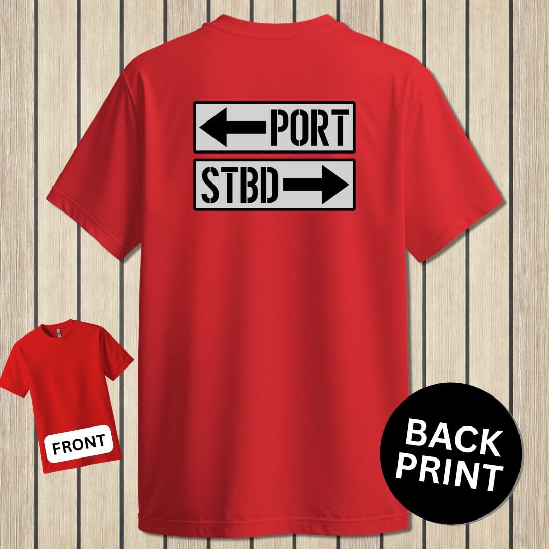 NavyHumor Classic Tee Red / S PORT STBD Sign
