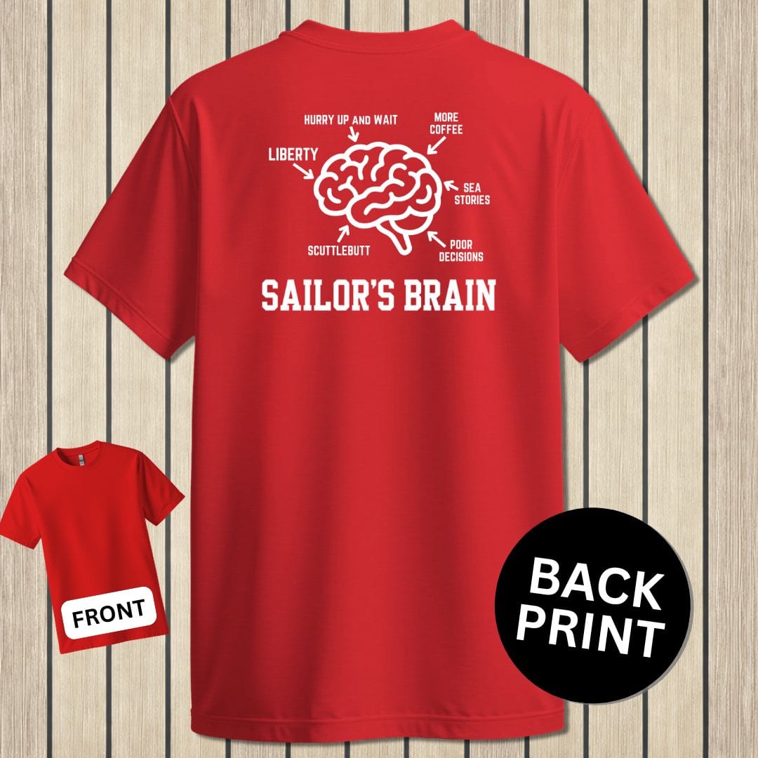 NavyHumor Classic Tee Red / S Sailor's Brain