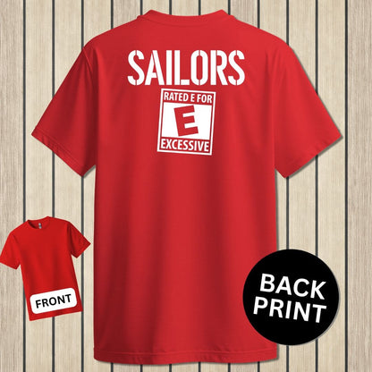 NavyHumor Classic Tee Red / S Sailors - Rated E for Excessive