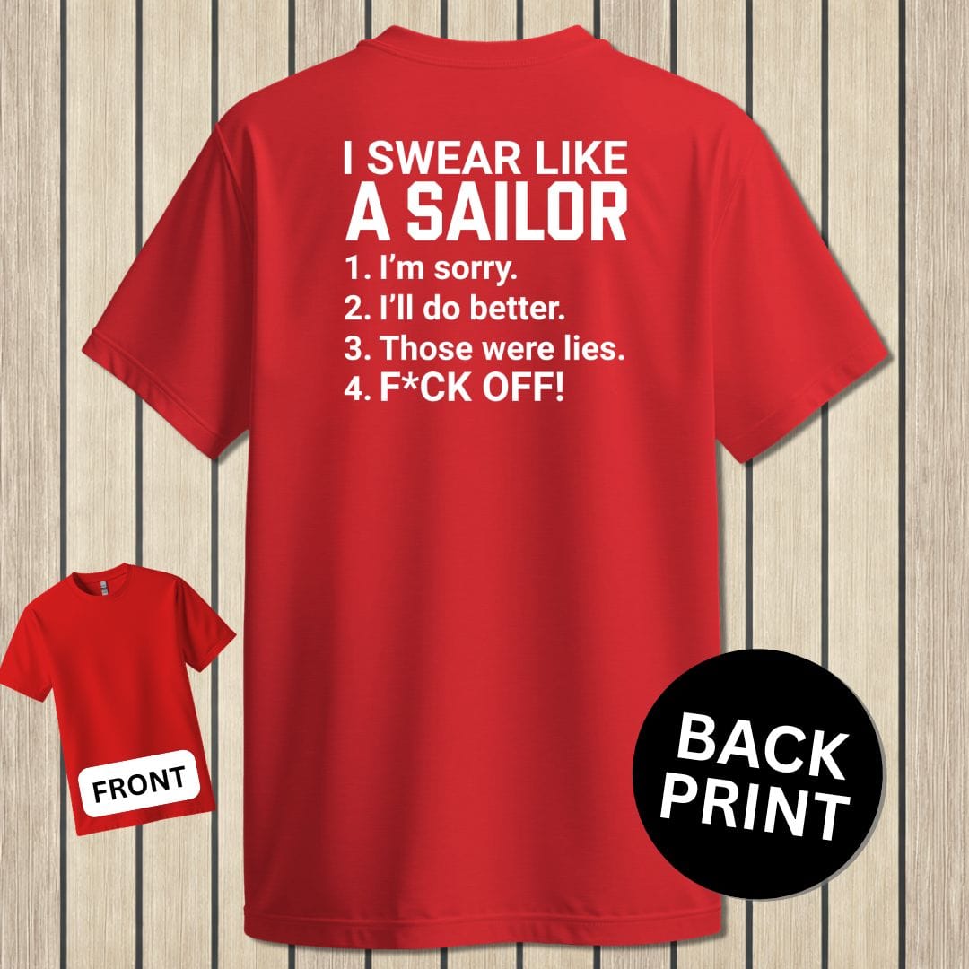 NavyHumor Classic Tee Red / S Swear Like A Sailor