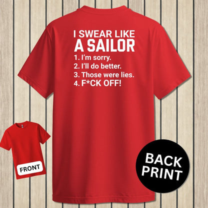 NavyHumor Classic Tee Red / S Swear Like A Sailor