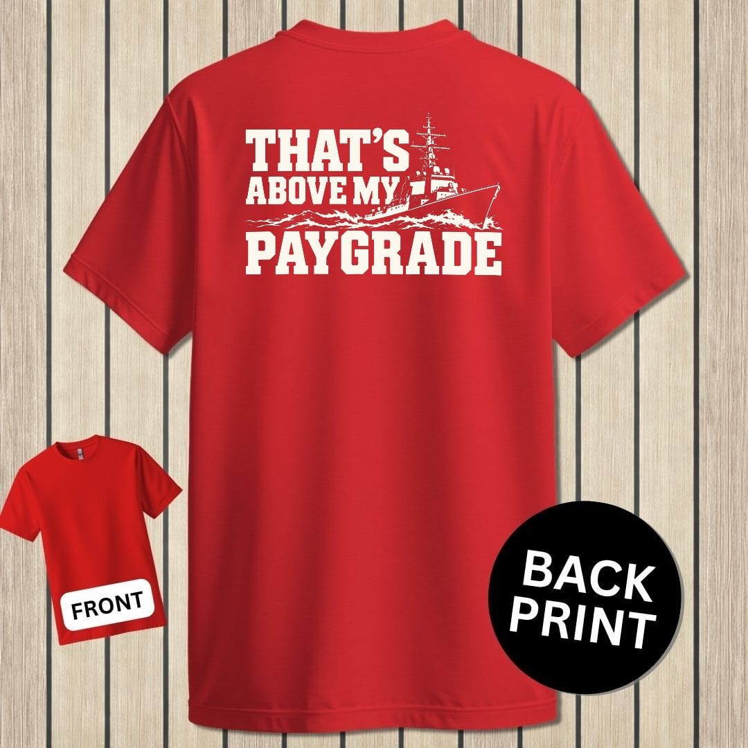 NavyHumor Classic Tee Red / S That's Above My Paygrade