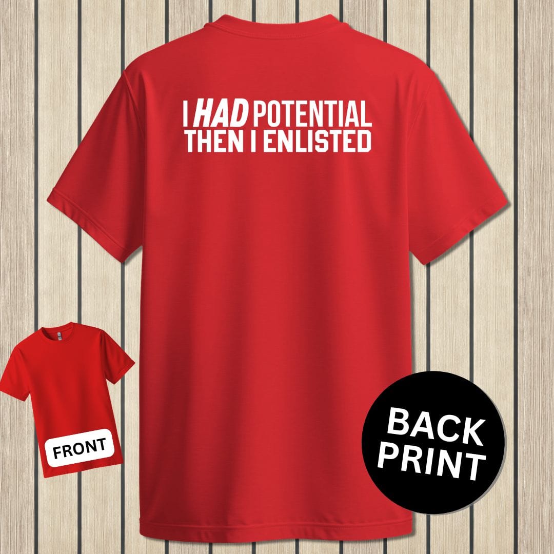NavyHumor Classic Tee Red / S Then I Enlisted