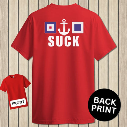 NavyHumor Classic Tee Red / S W(anchor)S Suck