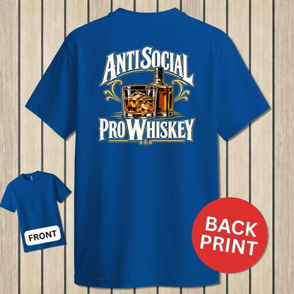 NavyHumor Classic Tee Royal Blue / S Anti Social, Pro Whiskey