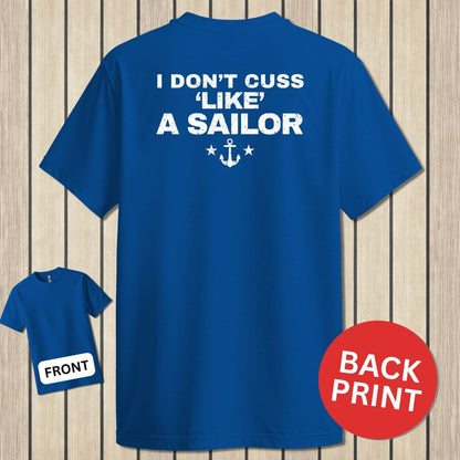NavyHumor Classic Tee Royal Blue / S Cuss Like A Sailor