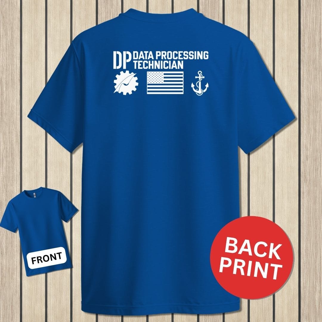 NavyHumor Classic Tee Royal Blue / S DP - Flag & Anchor