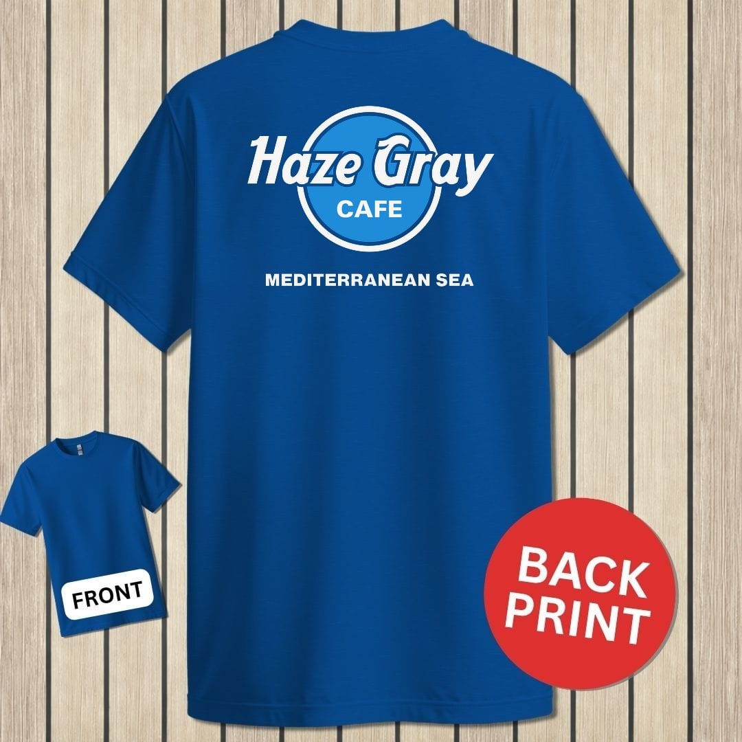 NavyHumor Classic Tee Royal Blue / S Haze Gray Cafe - Mediterranean Sea