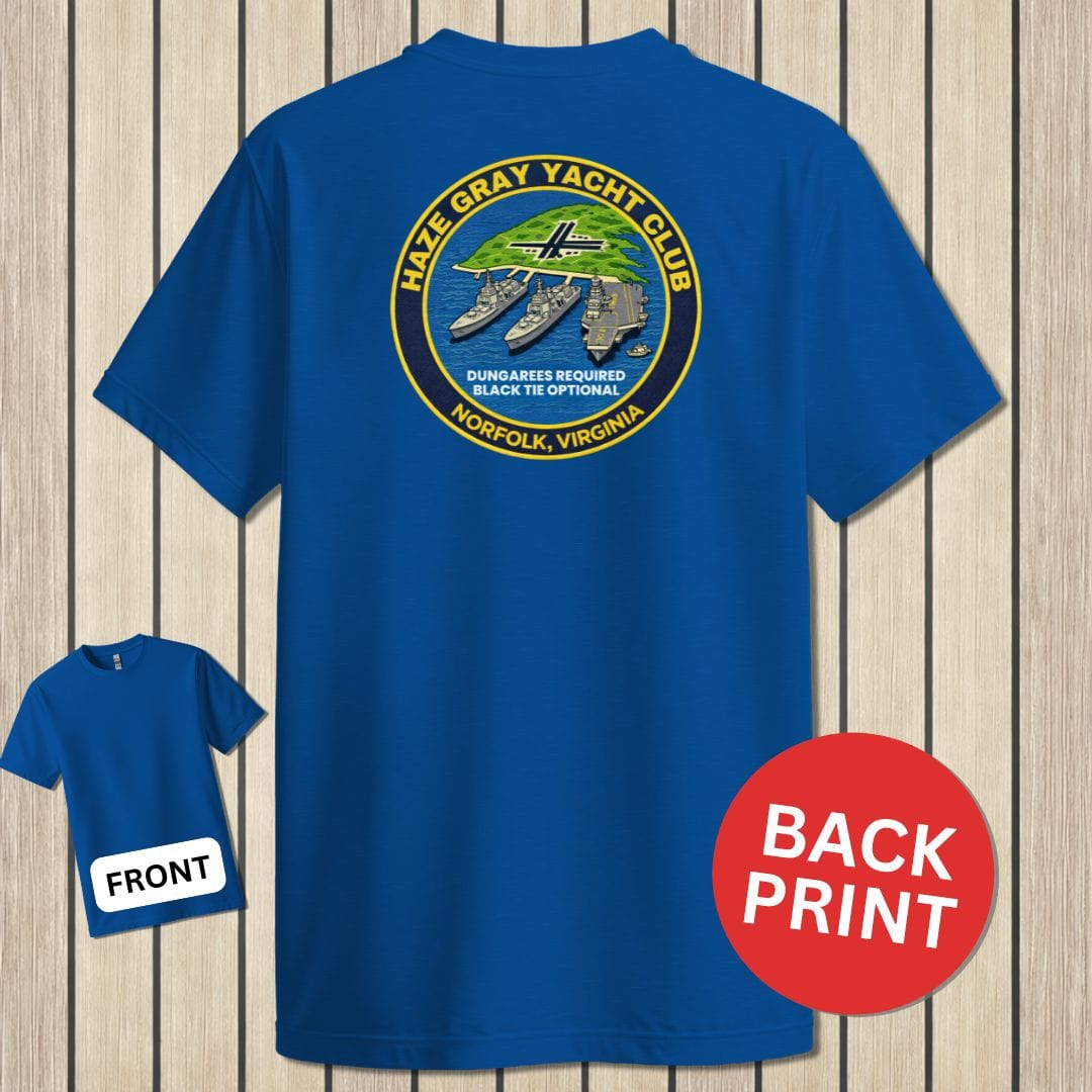NavyHumor Classic Tee Royal Blue / S Haze Gray Yacht Club - Norfolk