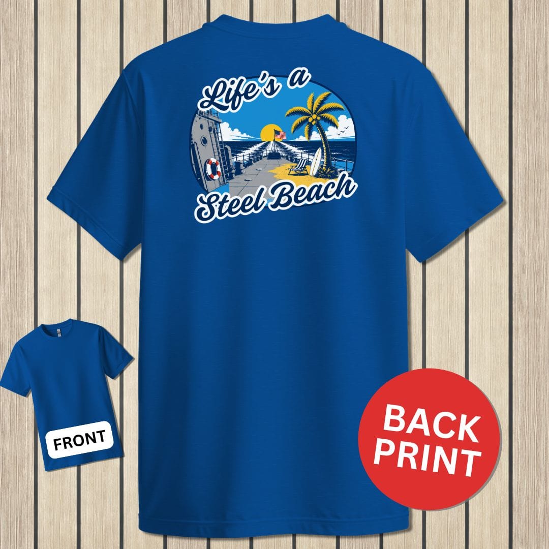 NavyHumor Classic Tee Royal Blue / S Life's A Steel Beach