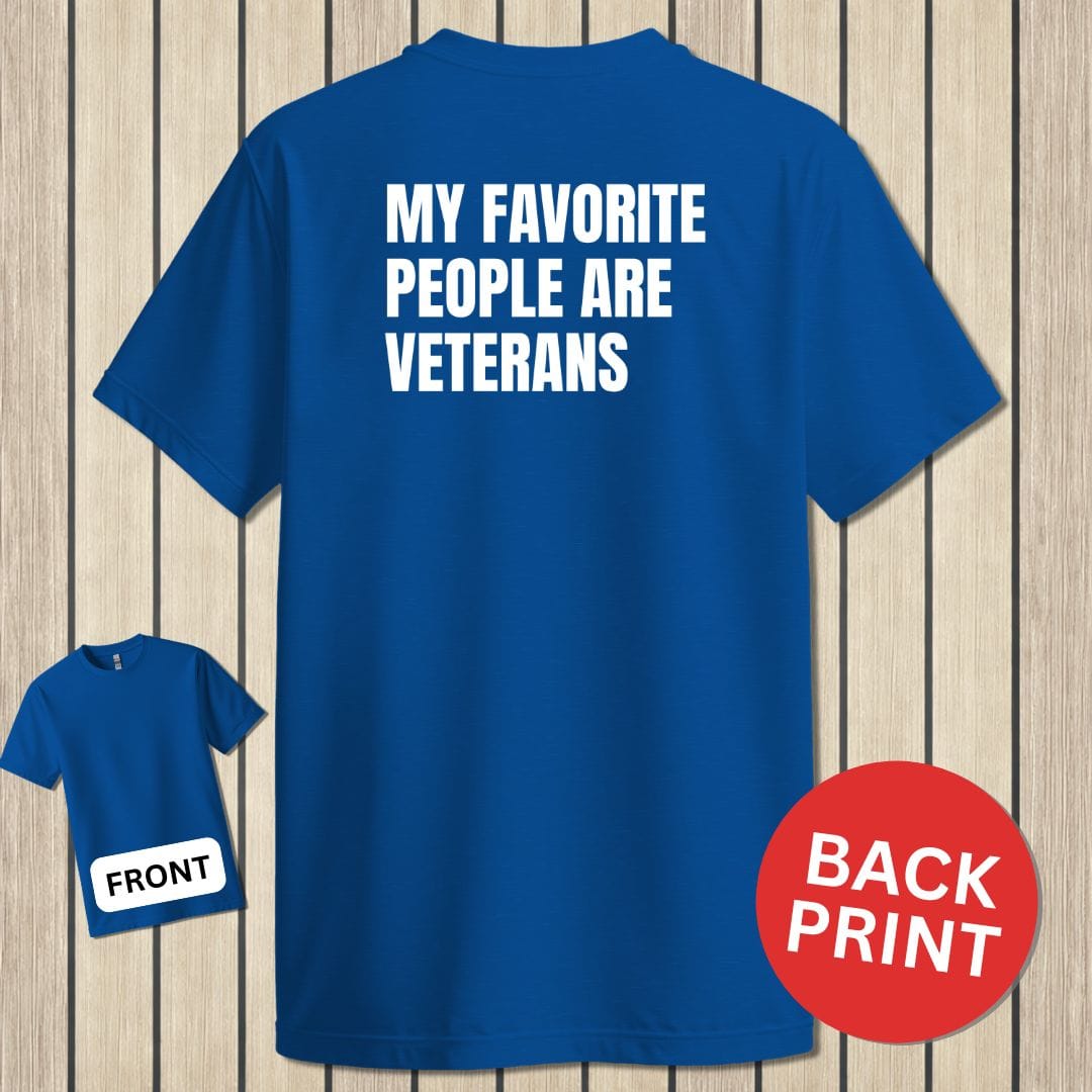 NavyHumor Classic Tee Royal Blue / S My Favorite People Are Veterans