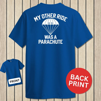 NavyHumor Classic Tee Royal Blue / S My Other Ride Was A Parachute