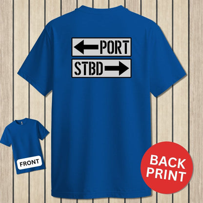 NavyHumor Classic Tee Royal Blue / S PORT STBD Sign