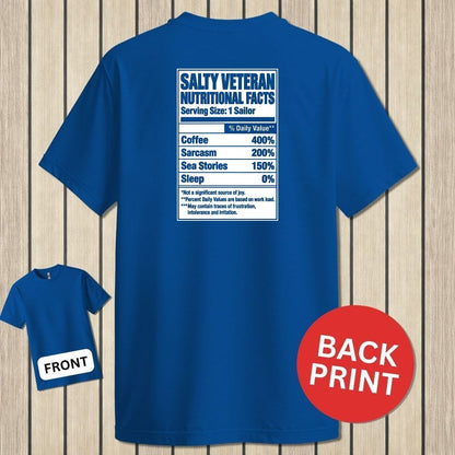 NavyHumor Classic Tee Royal Blue / S Salty Veteran Nutritional Facts