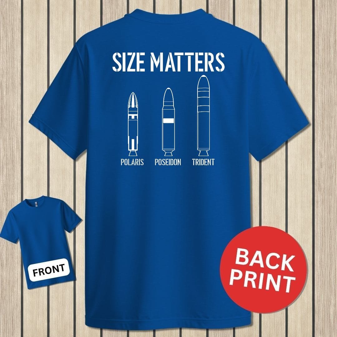 NavyHumor Classic Tee Royal Blue / S Size Matters - Submarine