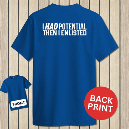 NavyHumor Classic Tee Royal Blue / S Then I Enlisted