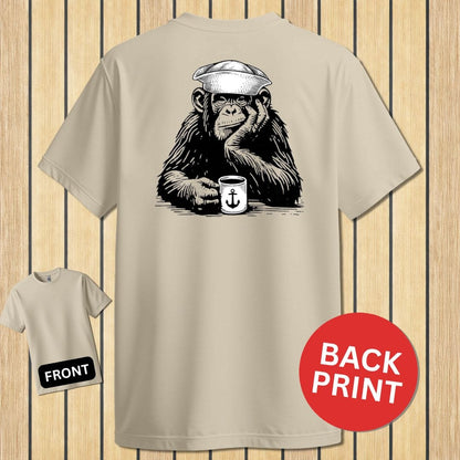 NavyHumor Classic Tee Sand / S Coffee Monkey
