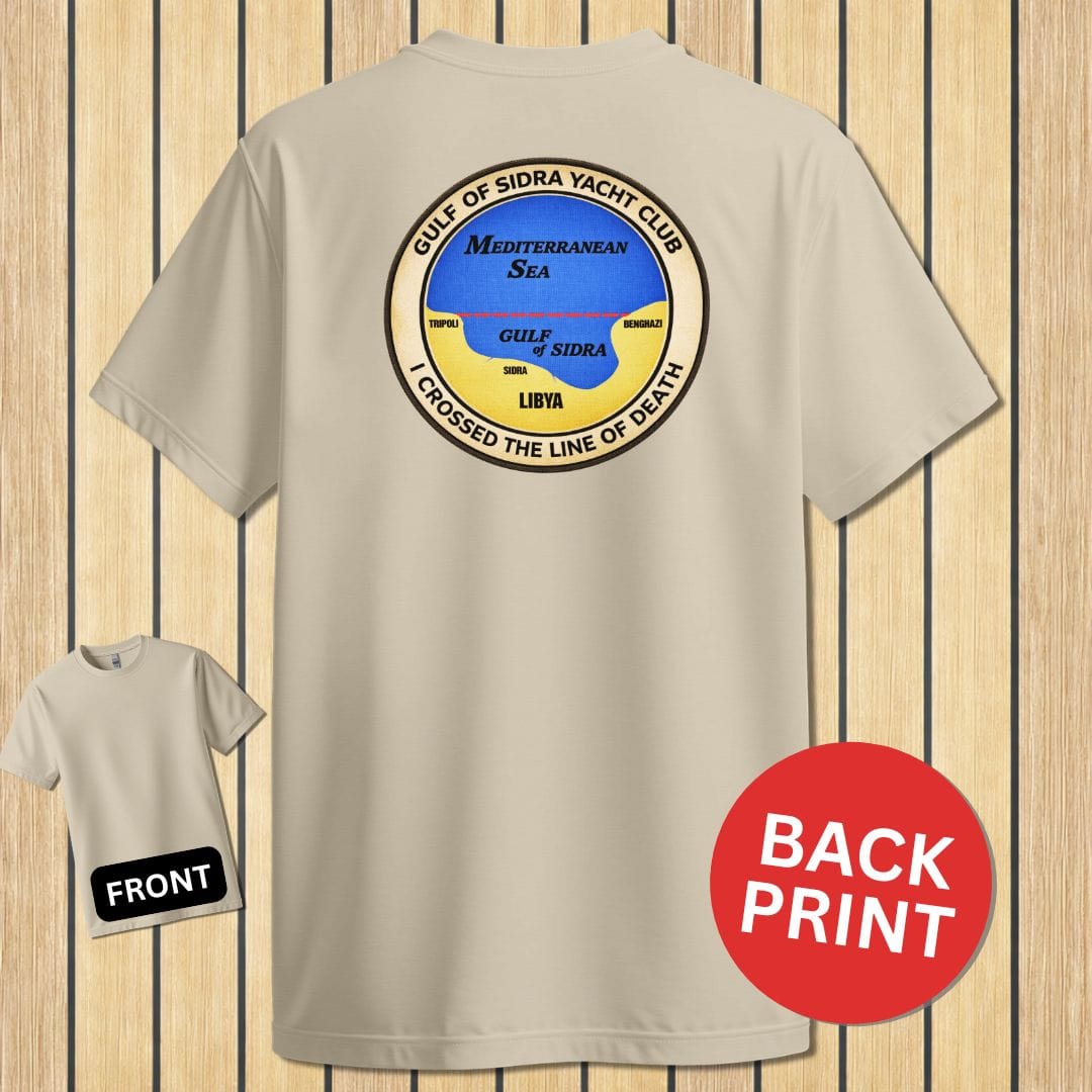 NavyHumor Classic Tee Sand / S Gulf of Sidra Yacht Club - Line of Death