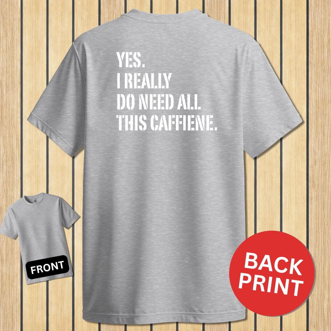 NavyHumor Classic Tee Sport Grey / S All This Caffeine