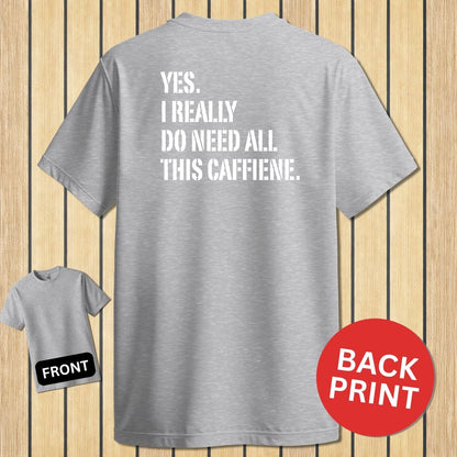 NavyHumor Classic Tee Sport Grey / S All This Caffeine