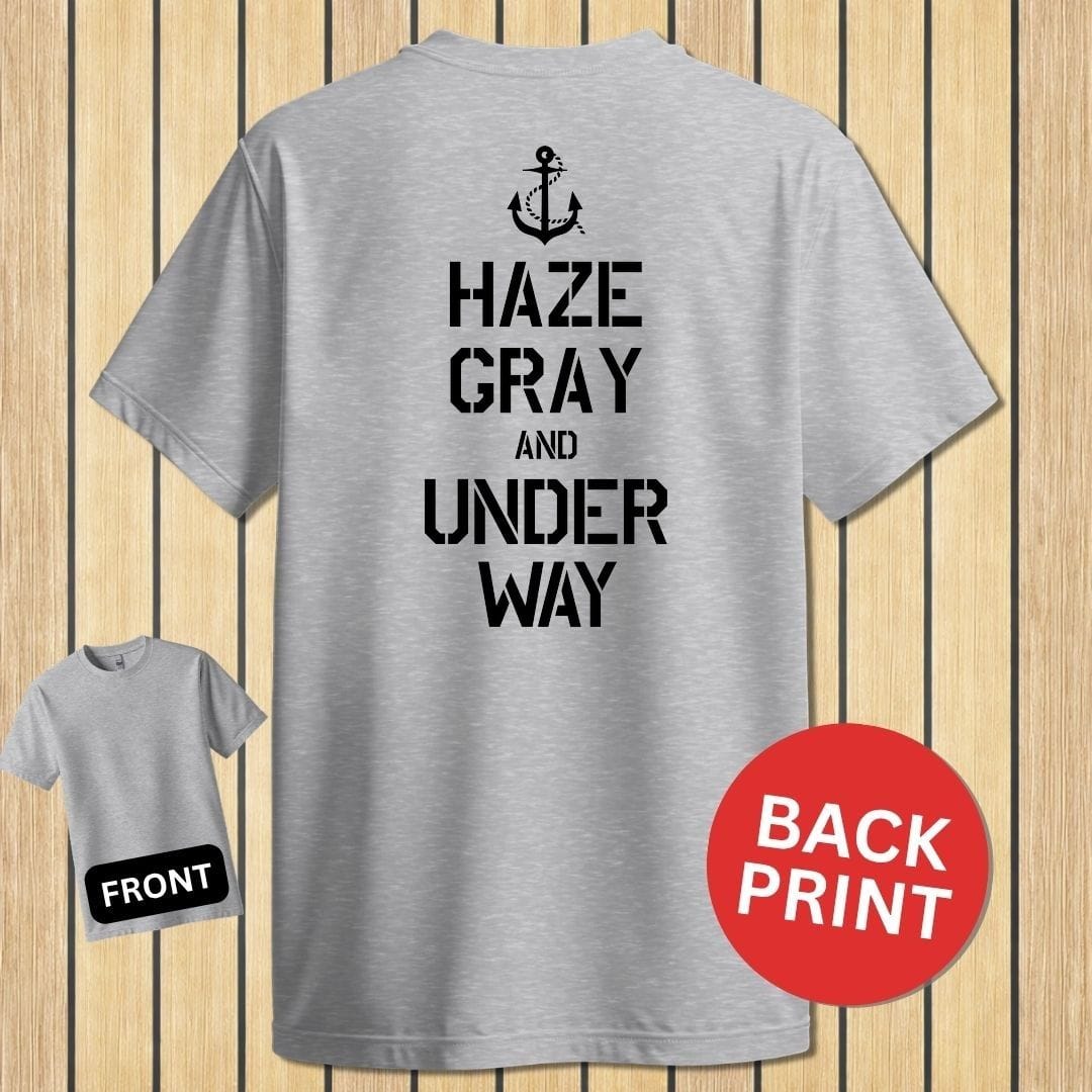 NavyHumor Classic Tee Sport Grey / S Haze Gray and Under Way