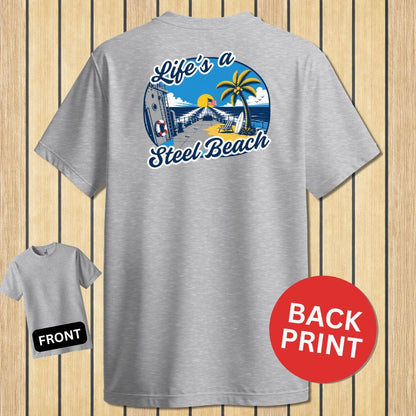NavyHumor Classic Tee Sport Grey / S Life's A Steel Beach