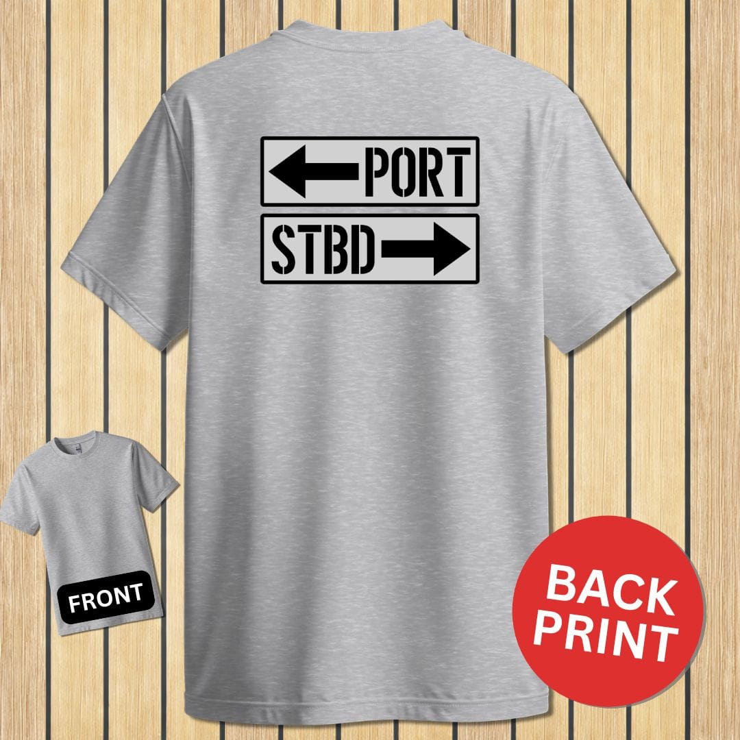 NavyHumor Classic Tee Sport Grey / S PORT STBD Sign