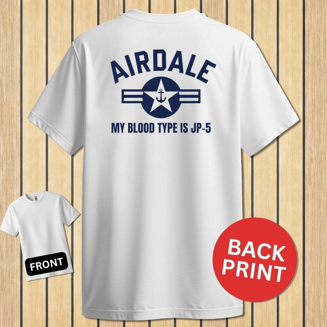 NavyHumor Classic Tee White / S Airdale - My Blood Type Is JP-5