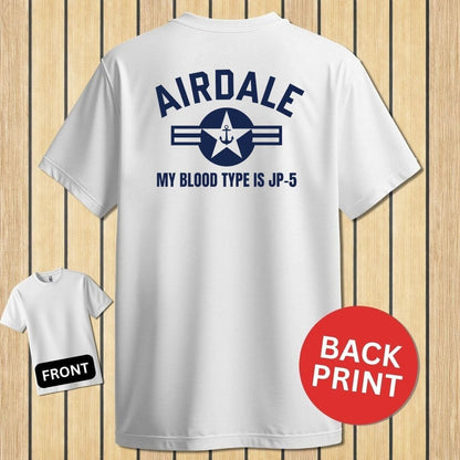 NavyHumor Classic Tee White / S Airdale - My Blood Type Is JP-5