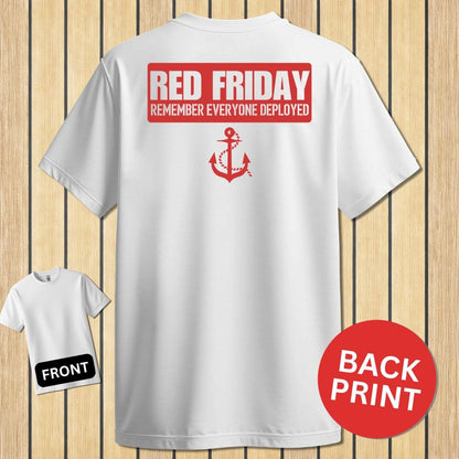 NavyHumor Classic Tee White / S Red Friday Banner
