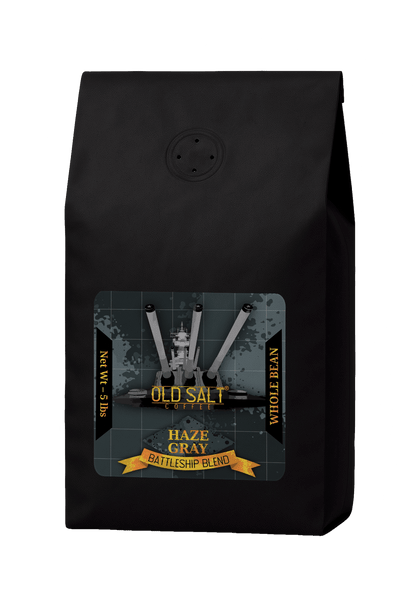 NavyHumor COFFEE Whole Bean / 5 lb Haze Gray Battleship Blend