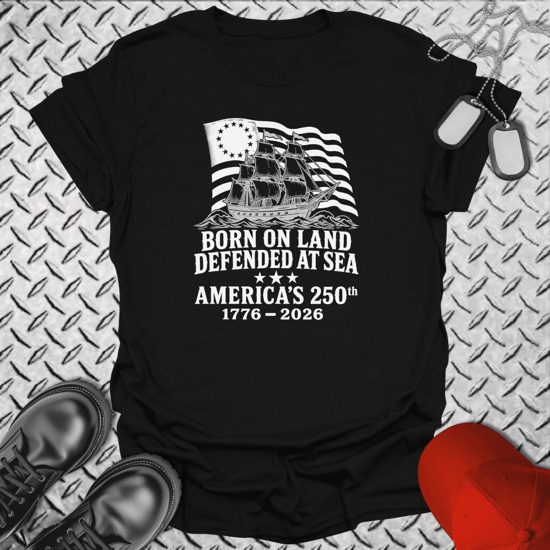 NavyHumor Everyday Tee Black / S Defended At Sea 250th