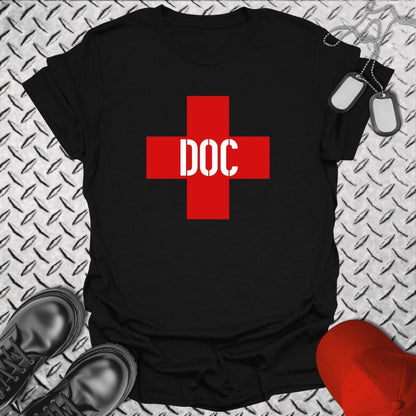 NavyHumor Everyday Tee Black / S DOC - HM Corpsman