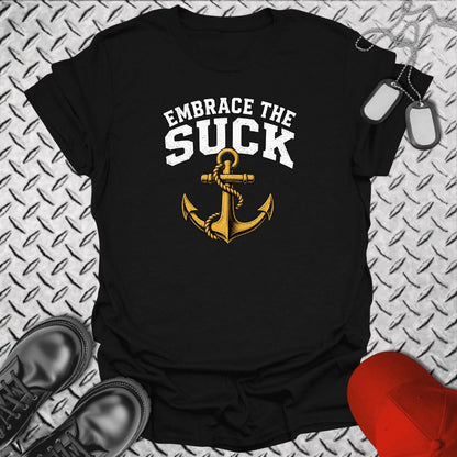 NavyHumor Everyday Tee Black / S Embrace the Suck (Anchor)