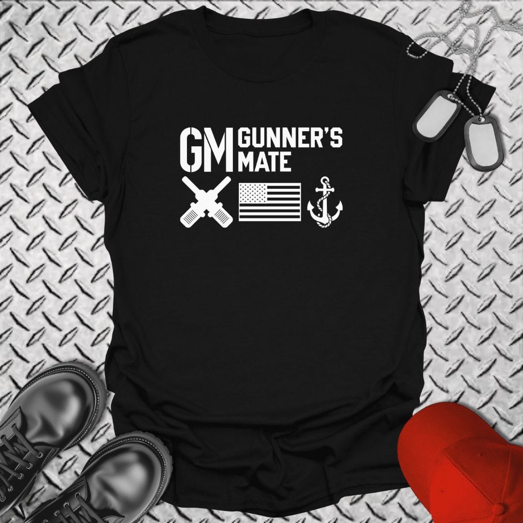 NavyHumor Everyday Tee Black / S GM - Flag & Anchor