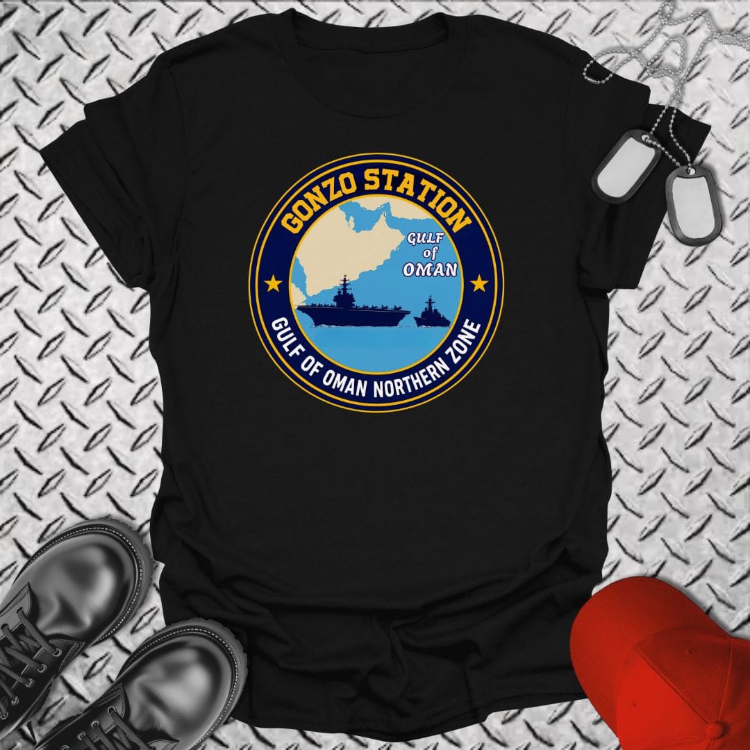 NavyHumor Everyday Tee Black / S Gonzo Station Patch