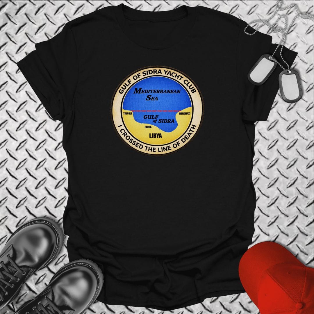 NavyHumor Everyday Tee Black / S Gulf of Sidra Yacht Club - Line of Death