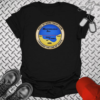 NavyHumor Everyday Tee Black / S Gulf of Sidra Yacht Club - Line of Death