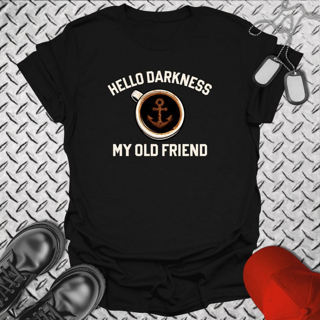 NavyHumor Everyday Tee Black / S Hello Darkness - Navy Coffee