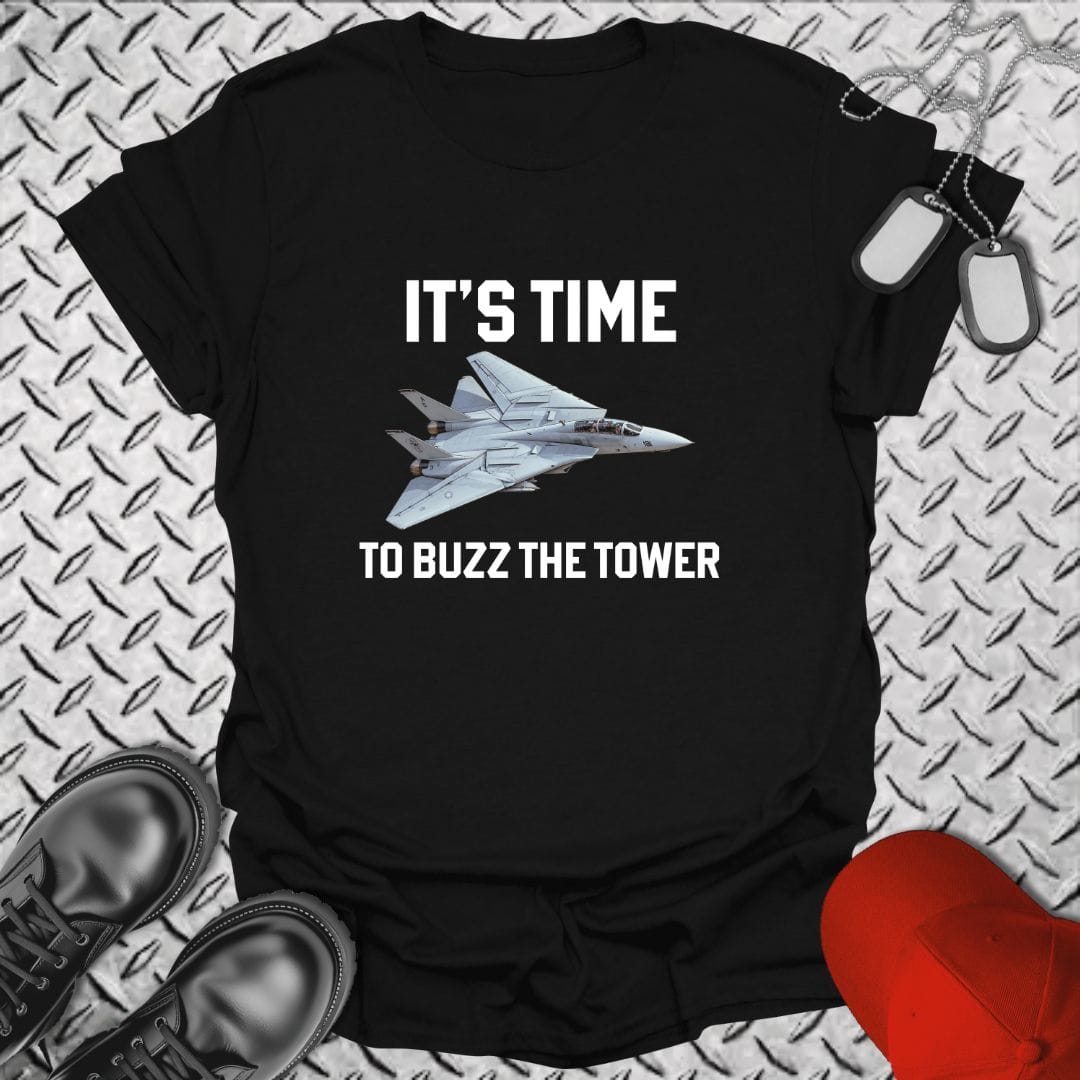 NavyHumor Everyday Tee Black / S It's Time To Buzz The Tower